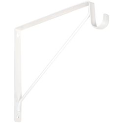 National Hardware White Steel Shelf/Rod Bracket 12.45 in. L 125 lb
