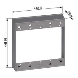 Sigma Engineered Solutions New Work 16 cu in Square Metallic Extension Ring Gray