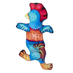 Fuzzu Barnyard Flops For Dog Multicolored Roo Dog Toy One Size 1 pk