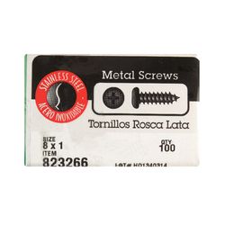 HILLMAN No. 8 Ga. X 1 in. L Phillips Pan Head Sheet Metal Screws 100 pk