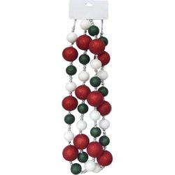 Good Timings 4 in. D X 6 ft. L Glitter Ball Garland