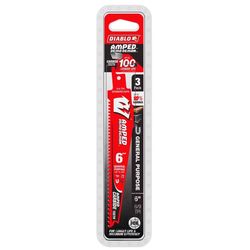 Diablo Demon Amped 6 in. Carbide Reciprocating Saw Blade Set 6/9 TPI 3 pk