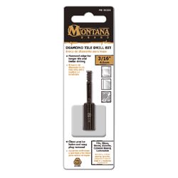 Montana Brand Diamond 3/16 in. Alloy Steel Tile Drill Bit 3-Flat Shank 1 pc