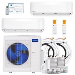MRCOOL DIY 5th Gen (18 kbtu, 18 kbtu) 2 Zone 36000 BTU 23 SEER Ductless Mini Split Heat Pump System