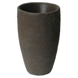 Algreen Athena 21 in. H X 12.5 in. D Polyethylene Double wall Planter Brownstone