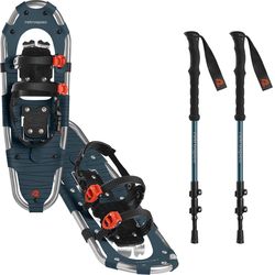 Retrospec Drifter 25 in. Unisex Snowshoe Bundle Superior Blue