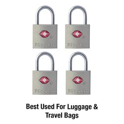 Master Lock 7/8 in. H X 7/16 in. W X 7/8 in. L Steel Key Luggage Lock