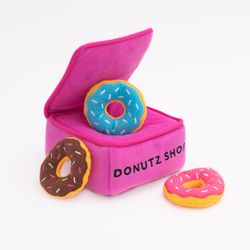 ZippyPaws Burrow For Dog Multicolored Plush Donutz Box Dog Toy 1 pk