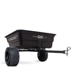 OxCart ATV-Grade Crewman Lift-Assist & Swivel Poly Dump Cart 17 cu ft