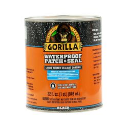 Gorilla Black Rubber-Based Liquid Rubber Waterproof Sealer 32 oz