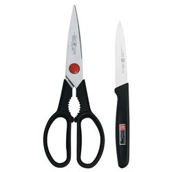 Zwilling J.A Henckels Black/Silver Stainless Steel Shears and Knife Set