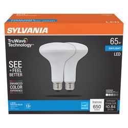 Sylvania TruWave BR30 E26 (Medium) LED Floodlight Bulb Daylight 65 Watt Equivalence 2 pk