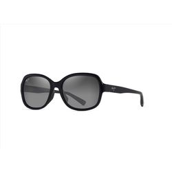 Maui Jim Hiluhilu Sunglasses Women's Shiny Black Frame Neutral Grey Lens Polarized Black