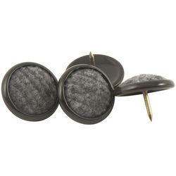 Softtouch Black 1-1/4 in. Nail-On Felt Cushioned Glide 4 pk