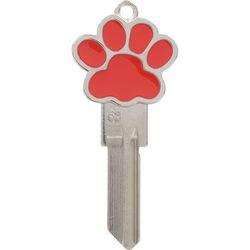 HILLMAN Paw 3D Keys House/Office Key Blank Single For 68/SC1 Red/Silver