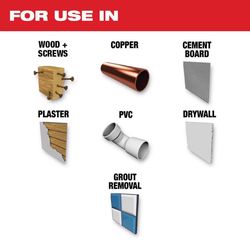 Milwaukee Universal Fit Open-Lok 3.58 in. L X 1-3/8 in. W Carbide Multi-Tool Oscillating Blade Extre