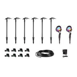 NEBO Low Voltage 120 W LED Pathway Light and Spot Light Kit 8 pk