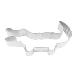 R&M International Corp 2 in. W X 5 in. L Alligator Cookie Cutter Silver 1 pc