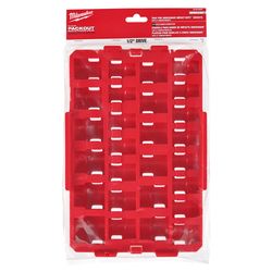 Milwaukee Shockwave 11.99 in. L X 1/2 in. drive Metric and SAE Socket Tray 1 pc