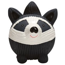 HuggleHounds Ruff-Tex For Dog Multicolored Latex Raccoon Squeaky Dog Toy Large