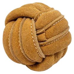 Allure Products Hugglehounds For Dog Brown Leather Ball Dog Toy Medium 1 pk