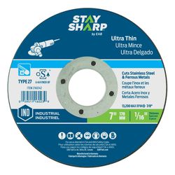 Stay Sharp 5 in. D X 7/8 in. X 3/64 in. thick Grinding Wheel 1 pc