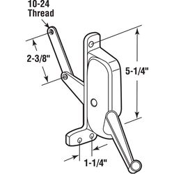 Prime-Line Silver Steel Right Awning Window Operator For Tucker Windows