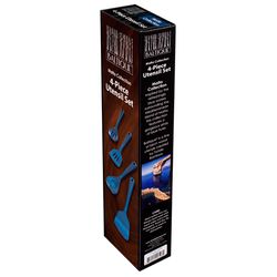 Totally Bamboo Baltique Black/Blue Birch Wood Utensil Set