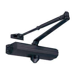 Tell 600 Series Matte Black Aluminum Hydraulic Adjustable Door Closer Grade 1