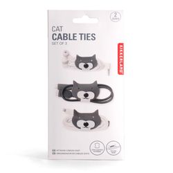 Kikkerland 2 in. L Gray Nylon Cable Organizer