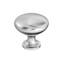 Amerock Edona Traditional Round Furniture Knob 1-1/4 in. D 28.702 mm Polished Chrome 1 pk