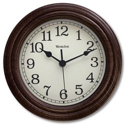 Westclox 10 in. L X 10 in. W Indoor Classic Analog Wall Clock Plastic Brown