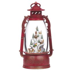 Roman Swirl Confetti Lite LED Multicolored Swirl Lantern Village Indoor Christmas Decor 11.88 in.