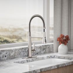 Kohler Leste One Handle Stainless Steel Pull-Down Kitchen Faucet