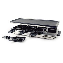 Swissmar Black/Silver Stainless Steel Nonstick Surface Indoor Grill 180 sq in