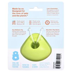 West Paw Zogoflex For Dog Green Plastic Toppl Pet Toy Small 1 pk