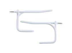 Ace 3-1/4 in. L Vinyl Coated White Metal Medium Coat and Hat Garment Hook 35 lb. cap. 2 pk