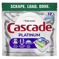 Cascade Platinum Fresh Scent Pods Dishwasher Detergent 6.4 oz 12 pk