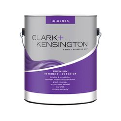 Clark+Kensington High-Gloss Tint Base Neutral Base Premium Paint Exterior and Interior 1 gal