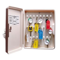Lucky Line Beige Plastic Key Cabinet 10.5 in. 8.5 in. 1.75 in.