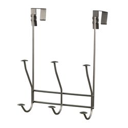 Spectrum 8.8 in. L Satin Nickel Silver Steel Contemporary Hook Rack 1 pk