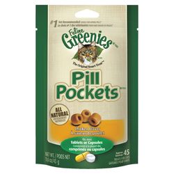 Greenies Pill Pockets Adult Chicken Cat Food Grain Free 1.6 oz