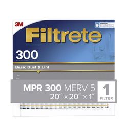 Filtrete 20 in. W X 20 in. H X 1 in. 300 MPR Pleated Filter Dust 1 pk