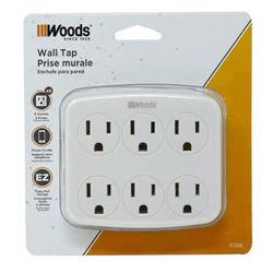 Southwire Woods 6 outlets Wall Tap White