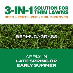 Scotts Turf Builder ThickR Bermuda Grass Full Sun Grass Seed and Fertilizer 12 lb