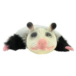 Hyper Pet Real Skinz For Dog Gray Plush/Latex Opossum Dog Toy 1 pk