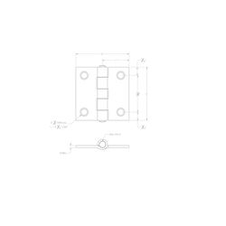 Ace 1.88 in. W X 2 in. L Zinc Plated Zinc Broad Hinge 1 pk