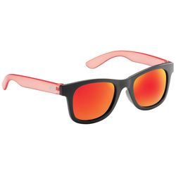 Flying Fisherman Spray Jr Angler Sunglasses Unisex Matte Black Red Frame Amber Red Mirror Lens Polar
