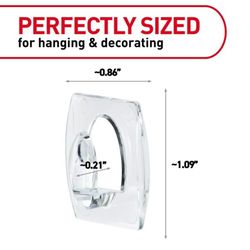 3M Command Mini Plastic Hook 1.08 in. L 6 pk