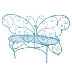 Alpine Blue Steel Frame Bench